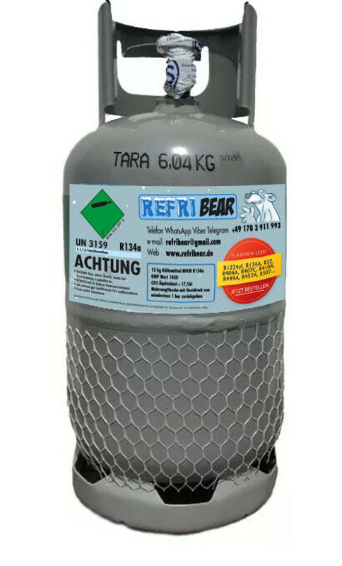 Pfandflasche R134 404 407 410 449 452 usw.