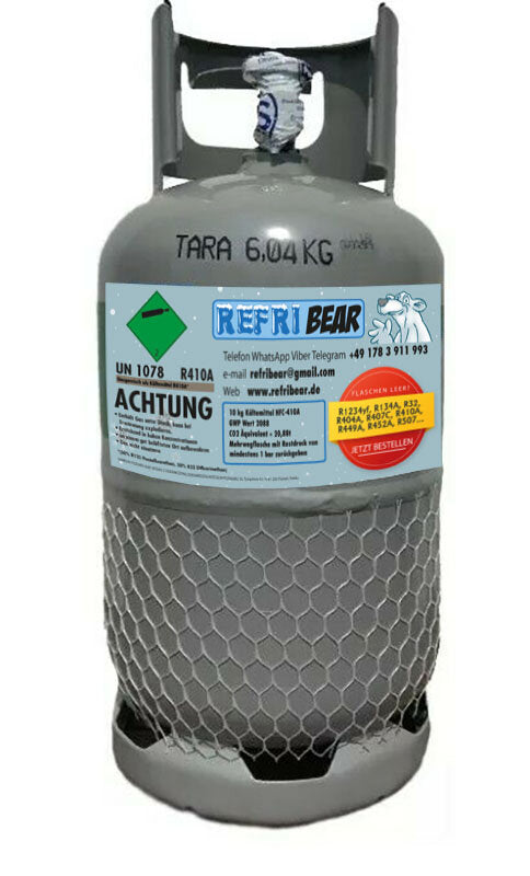 R410A 10kg in Eigentumsflasche Mehrweg Stahl